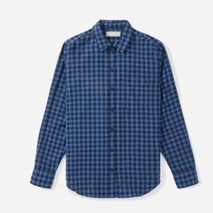 Everlane - The double-gauze relaxed plaid checkered shirt size 0